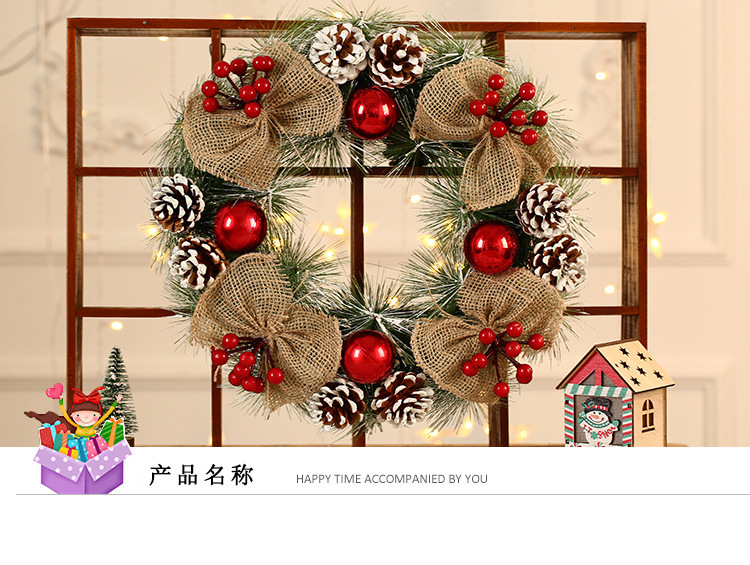 New Christmas decorations pine cones hotel shopping mall decorations door hanging highgrade pine needle ornamentspicture1