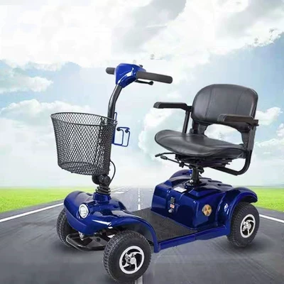 Elderly Mobility Scooter, Electric Four-Wheel Small Vehicle for Disabled People, Smart Battery-Powered Vehicle, Direct Sales from Manufacturer, Electric Motorcycle