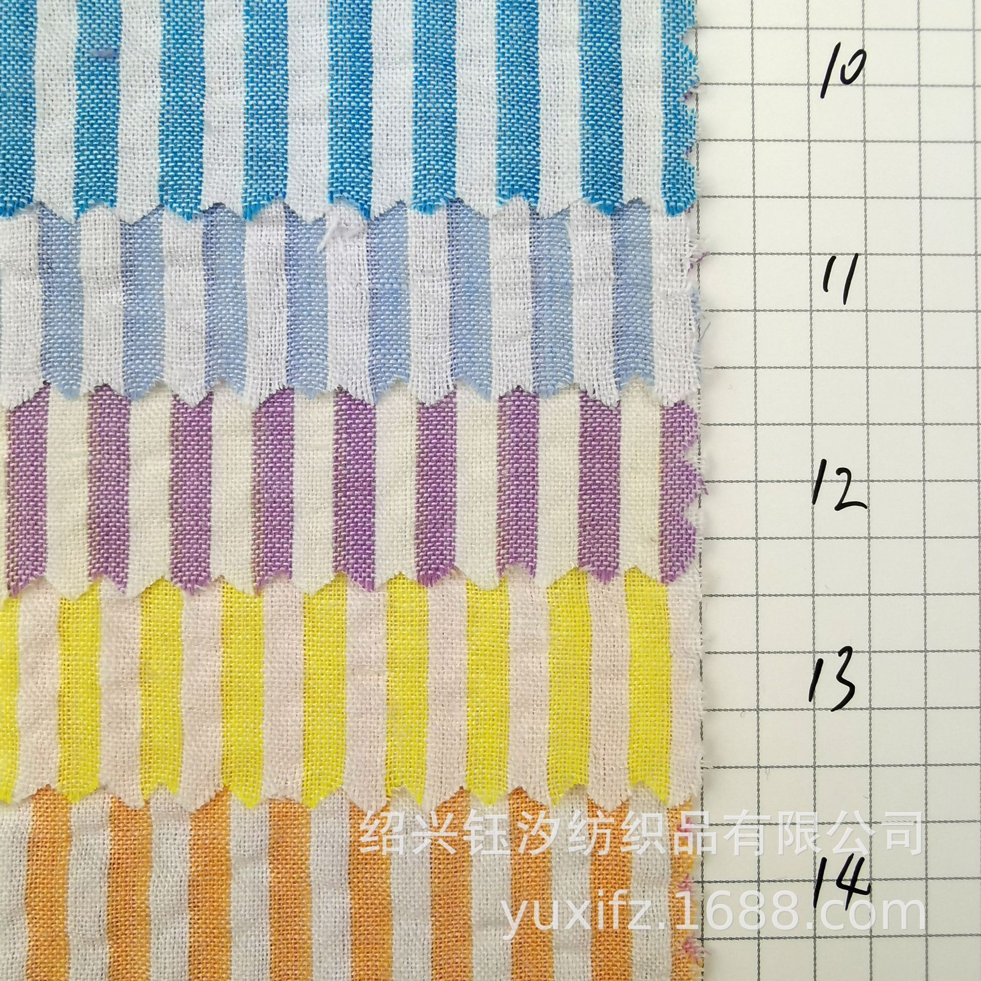 泡泡条纹布 涤棉色织条纹泡泡条 TC衬衫面料 连衣裙童装女装面料