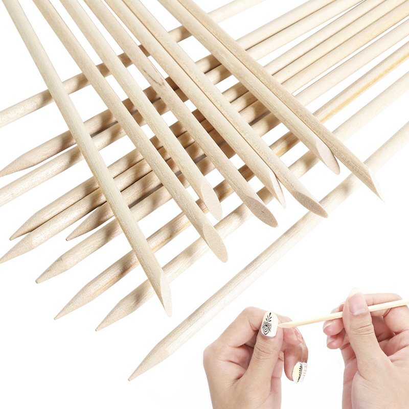Cross-border hot manicure orange stick drill stick 100 dead skin cleaning nail polish multifunctional wooden sign nail