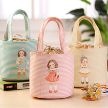 日本保温加厚洋娃娃便当包 学生手提午餐饭盒袋 带饭袋子冰包热销