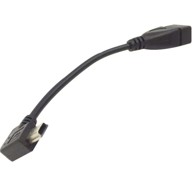 90-градусный боковой локоть мини USB ротор OTG кабель T-порт конвертер mp5 автомобильная навигация GPS чтение USB флеш-памяти