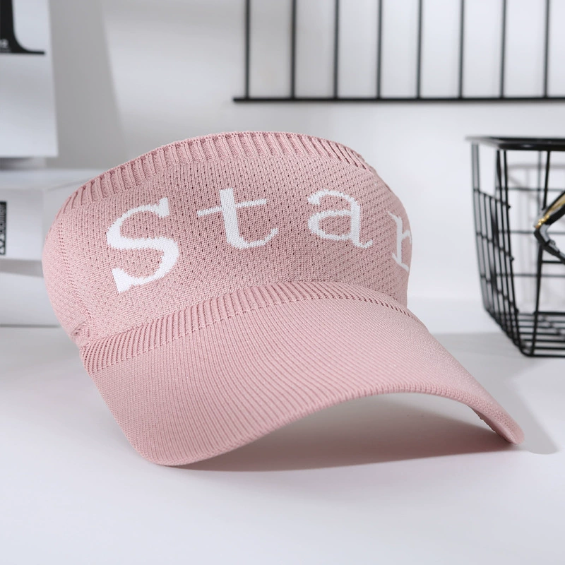 Travel knitted hat solar-powered with letters, sports sun hat, universal baseball cap, Korean style