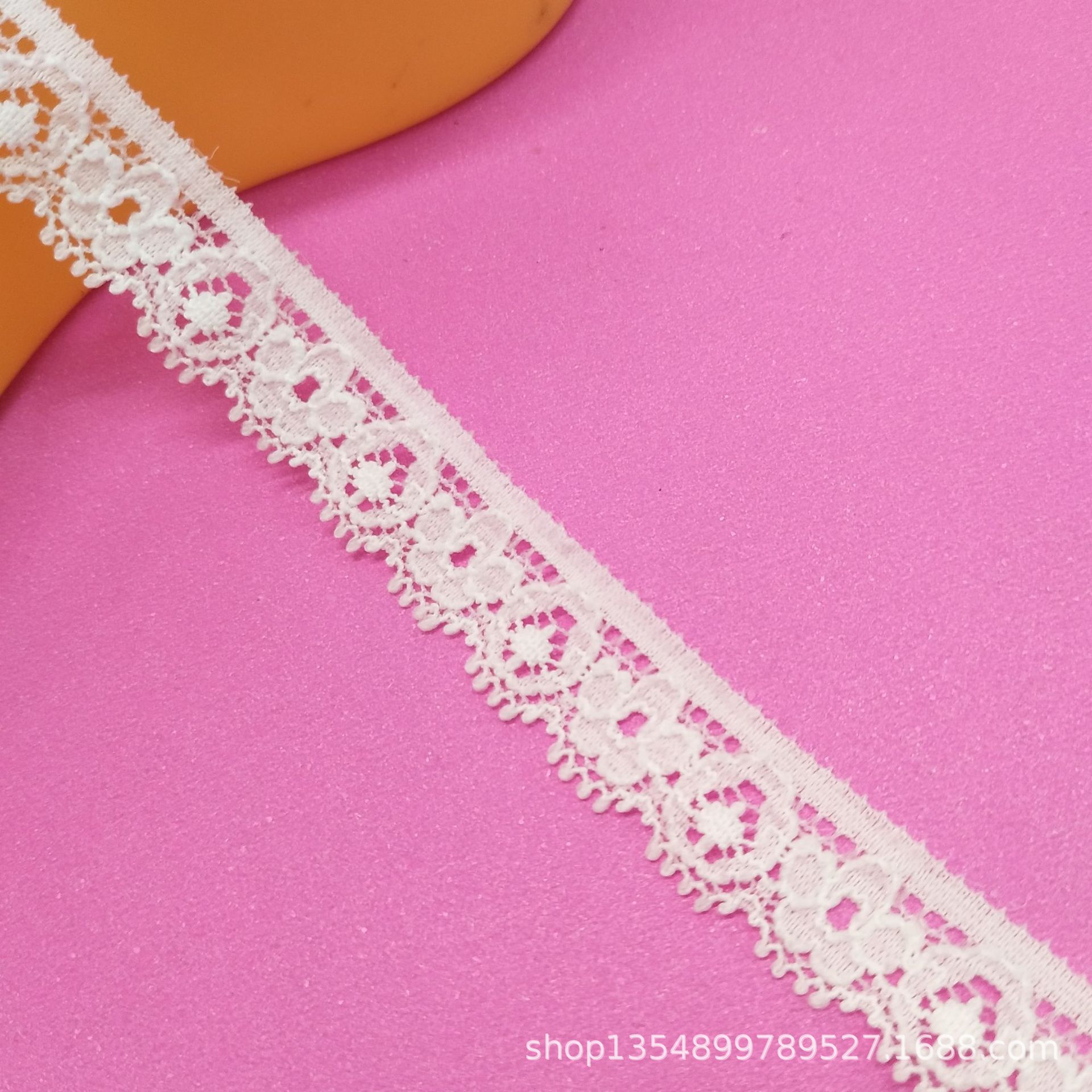 长乐花边工厂批发现货好质量弹力1.5厘米蕾丝小花边装饰花边辅料