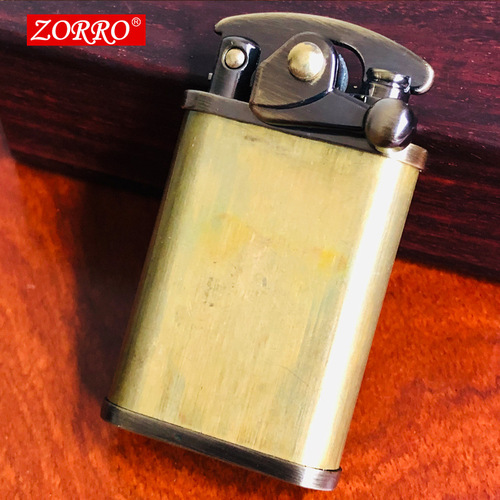 Hong Kong ZORRO Brass Windproof Kerosene Lighter 506 520 Wood Case Lighter Raw Material