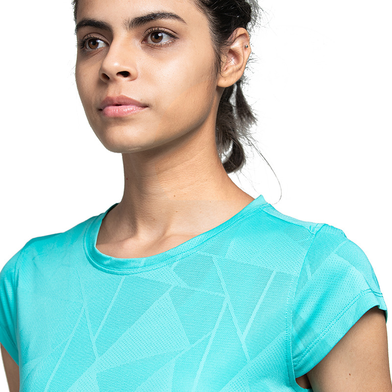 运动短袖女 速干透气吸湿排汗新品网球羽毛球休闲T恤跨境大码工厂