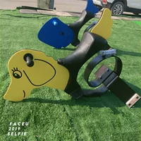 Детский сад на открытом воздухе Весенняя лошадка-качалка детская игрушка-качалка на открытом воздухе развлечения общественный парк фитнес-оборудование
