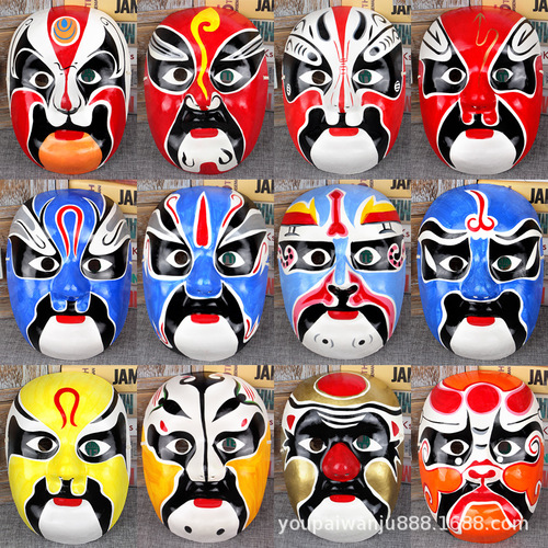 Chinese-style opera mask ballroom hand-painted traditional Chinese Peking opera mask face-changing children's Peking opera face mask decoration