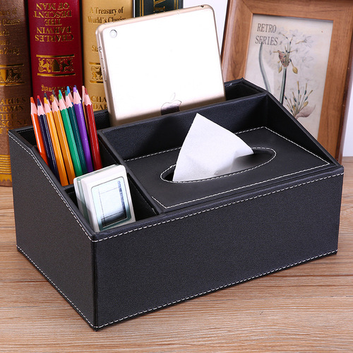 Multifunctional Leather Paper Towel Box European Style Home Car Travel Tissue Box Napkin Box Coffee Table Tissue Storage Box Wholesale