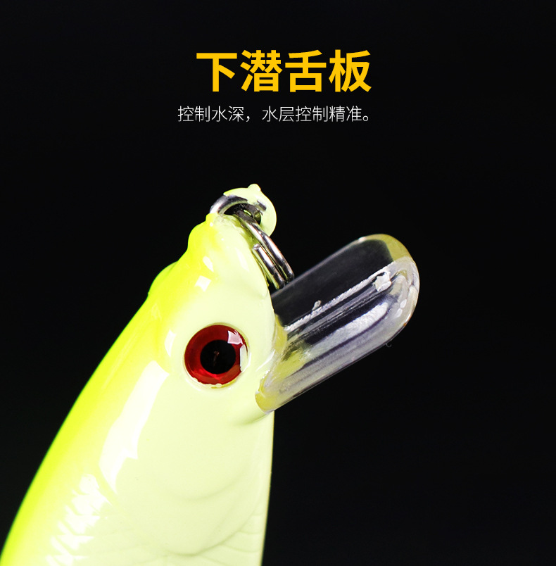 Floating Minnow Fishing Lures 5 Colors Hard Plastic Baits Minnow Lures Bass Trout Saltwater Sea Fishing Lure