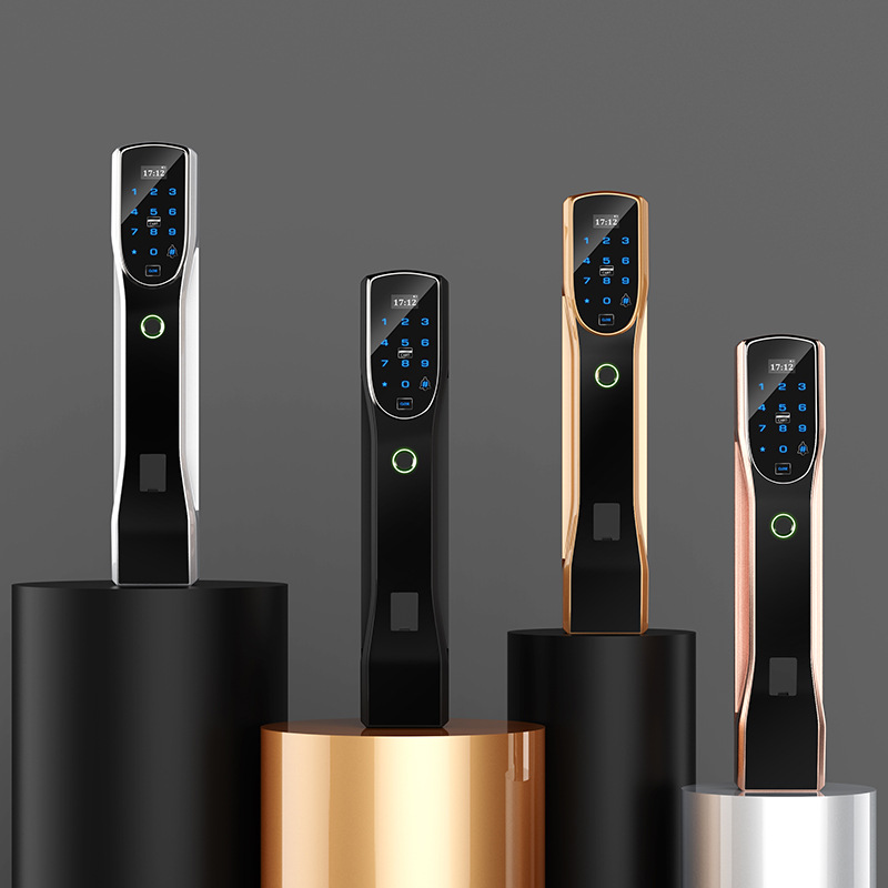 Fingerprint lock household anti-theft door Smart Lock Password lock Electronic door locks automatic Slide APP Gate lock