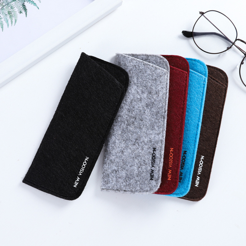 Custom Anti Scratch Wear Cloth Felt Glasses Bag Dustproof Felt Eyeglasses Insert Bag Myopia Glasses Storage Bag Wholesale