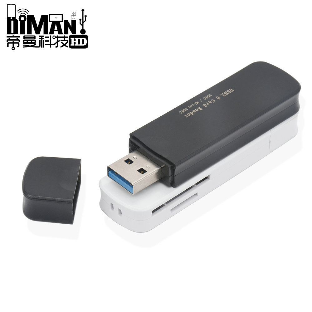 DM-HC30 Double disk character USB 3.0 SD TF card reader multi-function usb3.0 Card reader