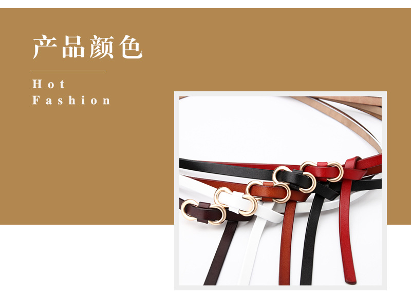 New Ladies Fine Leather Belt Fashion Sweater Dress Decorative Jeans Pants Belt Wholesale Nihaojewelry display picture 12