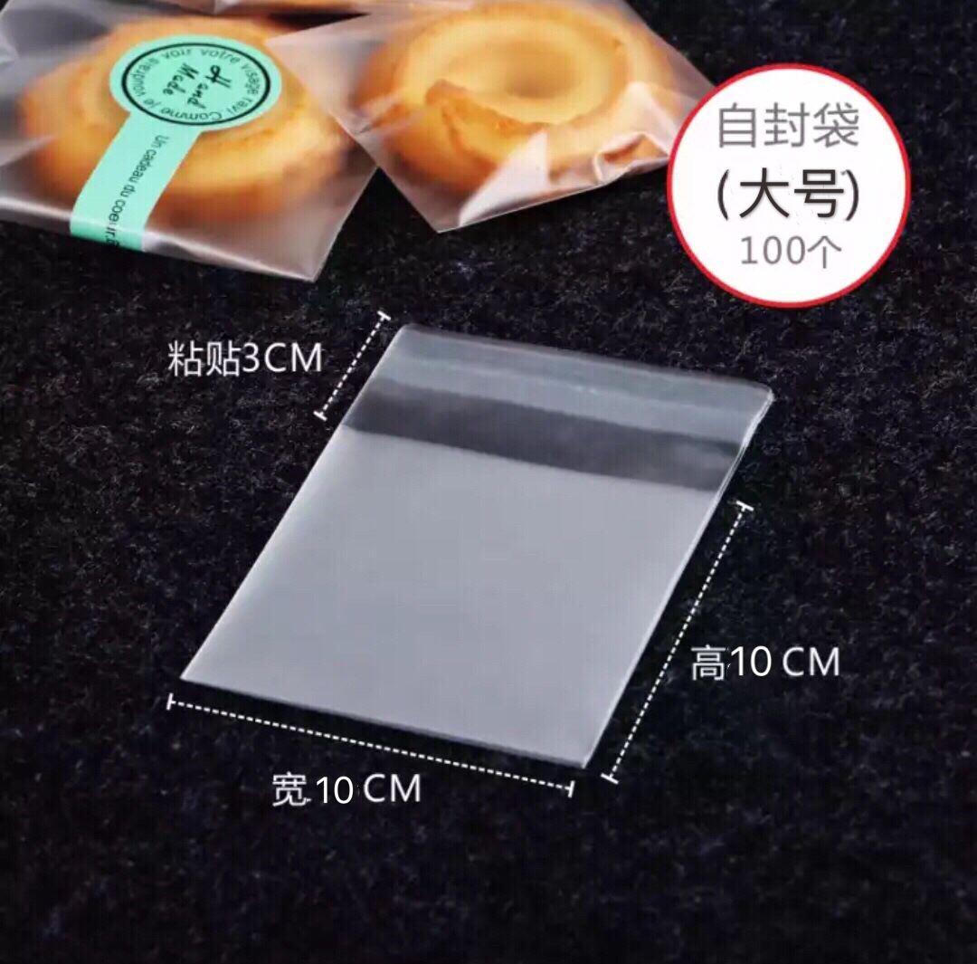 Rosa flor de cerezo bolsa de galletas translúcido helado bolsa para hornear postre pastelería bolsa de embalaje al por mayor en stock