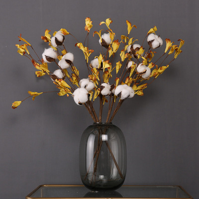 Wholesale 3 Cotton Artificial Flower Photography background a living room decorate Artificial flower rural style Home Furnishing decorate a decoration