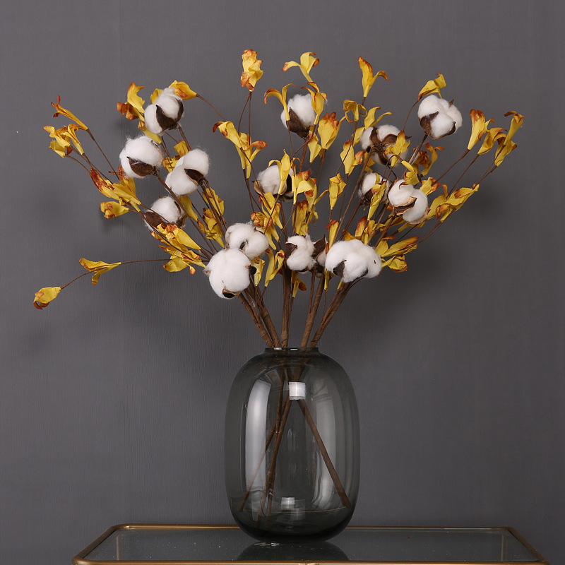Wholesale 3 Cotton Artificial Flower Photography background a living room decorate Artificial flower rural style Home Furnishing decorate a decoration