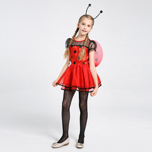 萬聖節兒童服裝cosplay演出服動物瓢蟲女童公主裙連衣裙蓬蓬裙