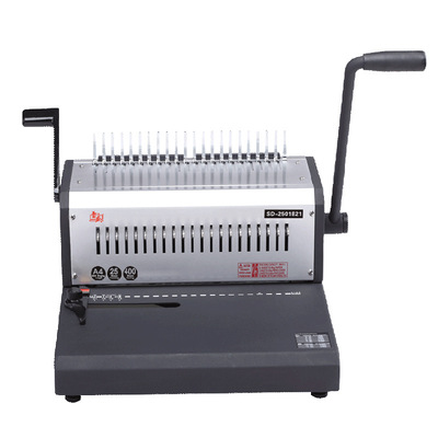 SD-2501B21梳式胶圈装订机10孔夹条装订机21孔台历挂历打孔机
