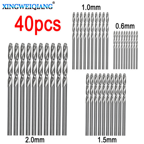 High-speed steel straight shank twist drill 40-piece set of hole drill bit tool accessories 4241 natural round shank drill bit