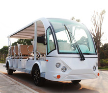 燃油观光车四轮8 11 14 17座全封闭 巡逻车