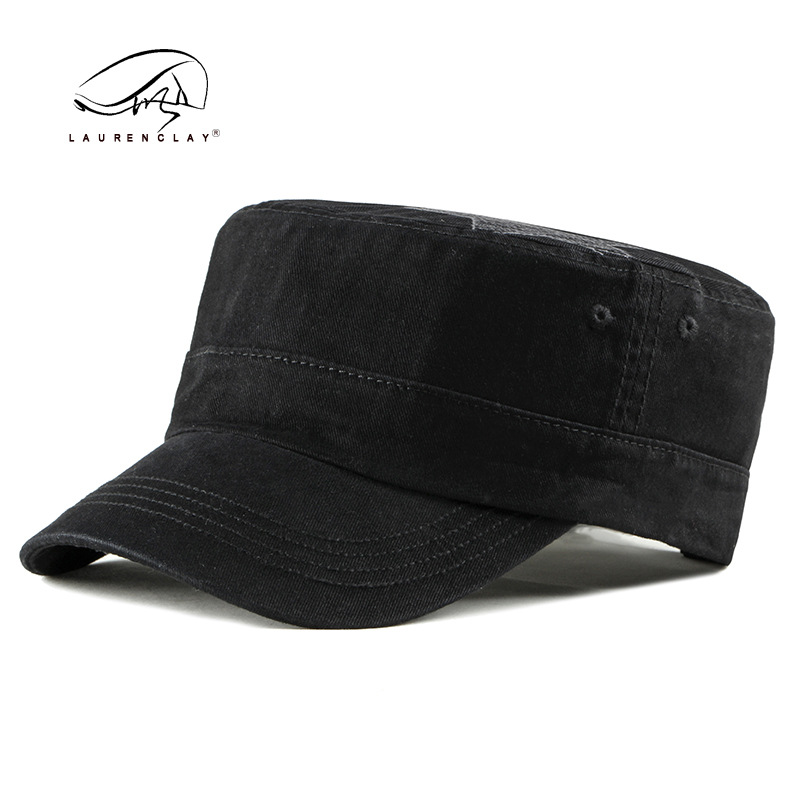 Sombrero de algodón estilo coreano al por mayor sombrero de copa plana para hombre Four Seasons gorra de pico universal para mujer sombrilla de protección solar casual sombrero militar