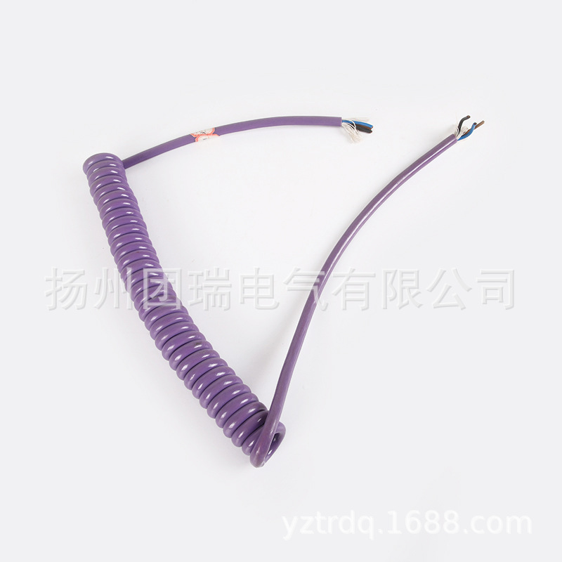 厂家销售 弹簧电缆 电线 弹簧伸缩电线 螺旋电缆加工定 制