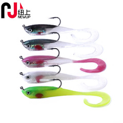 New Lead-Free Black Soft Plastic Fish Lure 11CM-16G Soft Head Jig Bait Casting Lure Fishing Gear 6 Color Options
