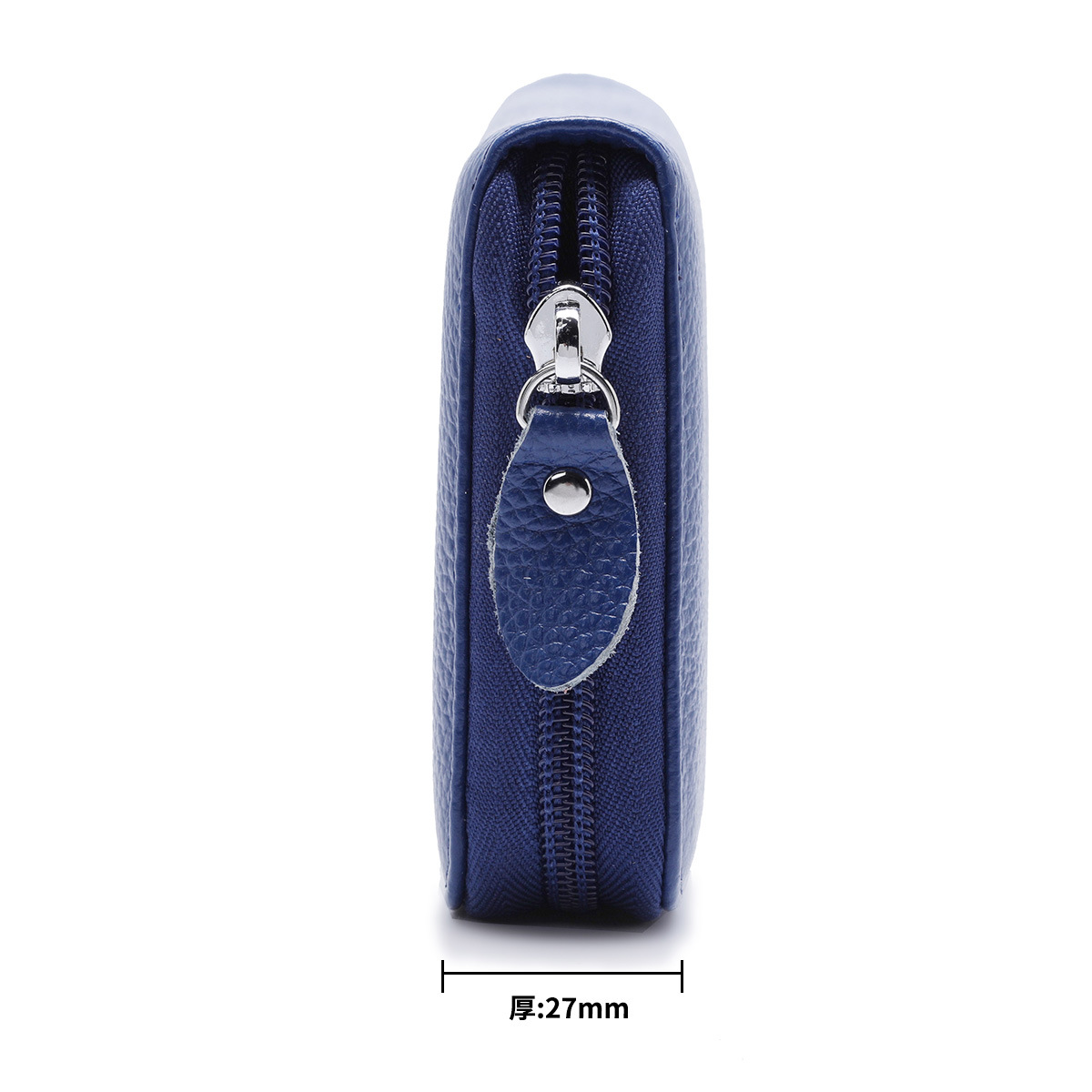 165g Weight Polyester Lining Material Zipper Closure Type Business, Travel Occasion Leather Material Solid Color Pattern Unisex Gender Fashion Style Square Shape Coffee, Pink, Purple, Red, Blue, Black Color Anti-rfid Creative Men's And Women's Leather Long Wallets Multi-function Zipper Wallet 28