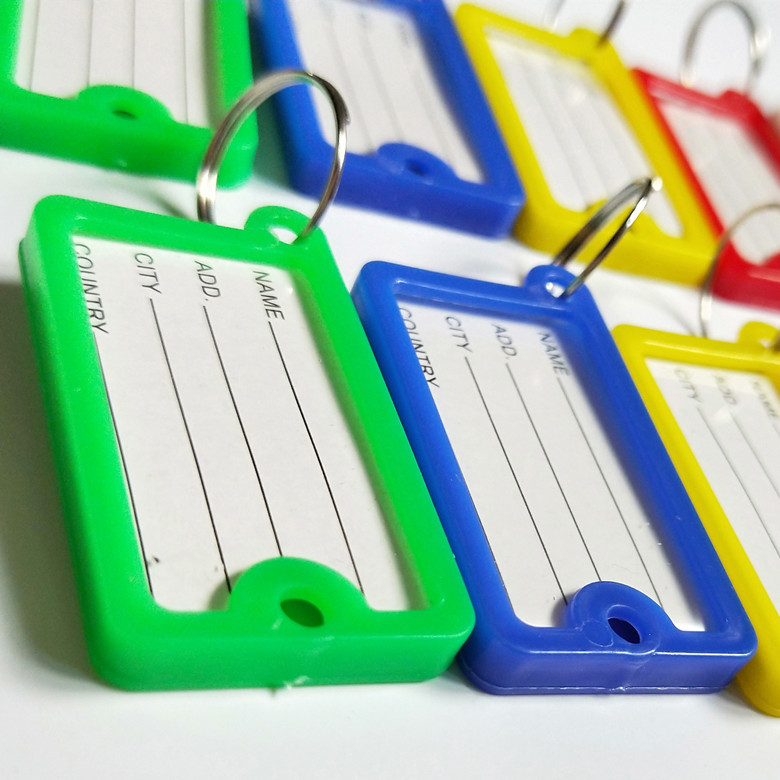 Cross-border small label hanging plastic PP travel tag suitcase universal document storage tag plastic key tag