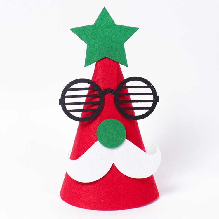 Hecho a mano DIY nueva navidad tridimensional sombrero decorativo múltiple de dibujos animados de santa claus fieltro de tela fiesta de vacaciones sombrero