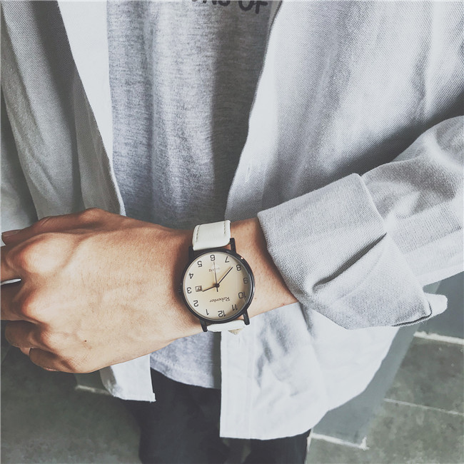 Orologio da ragazzo con quadrante digitale alla moda, studente di scuola media maschile, versione coreana, tendenza minimalista_voghion.com