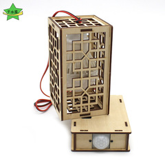 Human Sensing Square Pattern Light Electronic Module Automatic Sensing Light Model Technology DIY Hand Assembly Material Model
