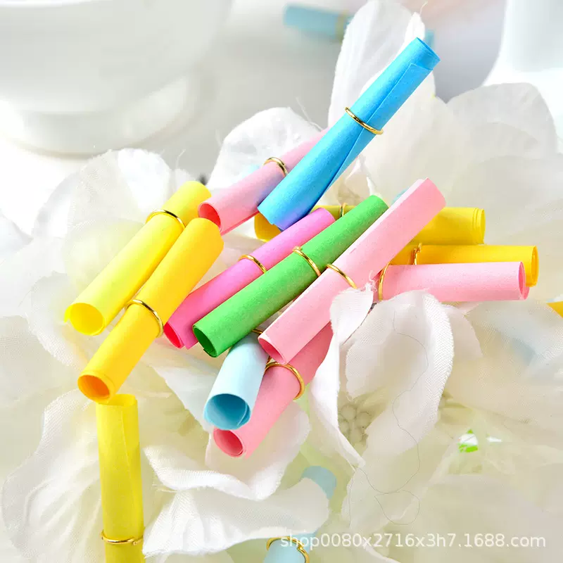 厂家特价批发 6*6小信纸纸卷 韩国爱情纸卷 许愿瓶创意工艺品