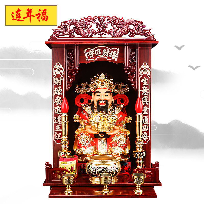 新款神像供台家用供奉神柜关公神龛 财神爷观音壁挂式拜神供奉台-阿里巴巴