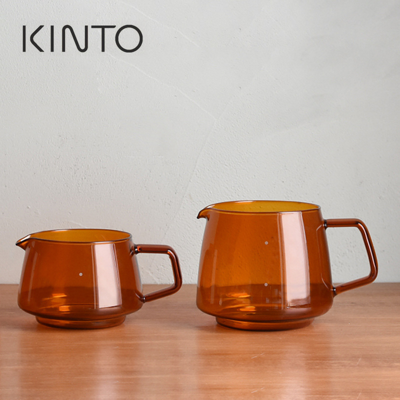 日本Kinto SEPIA系列琥珀色耐热玻璃手冲咖啡分享壶 300/600ml