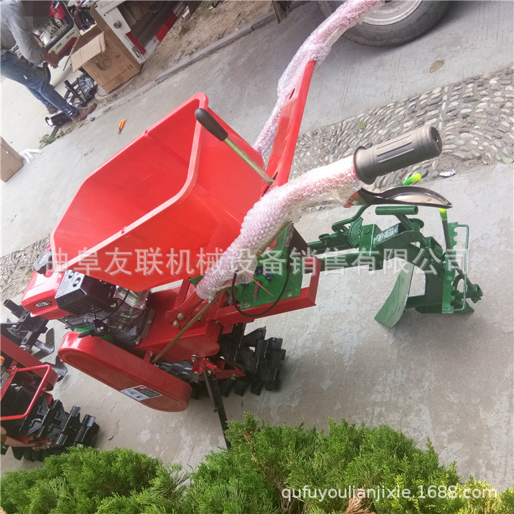 开沟除草耘耕机 柴油风冷大棚犁地机 柴油独轮链轨式耘耕机 62