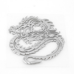 Dragon nickel alloy metal bright silver texture car logo China Shenlong nickel alloy metal car sticker