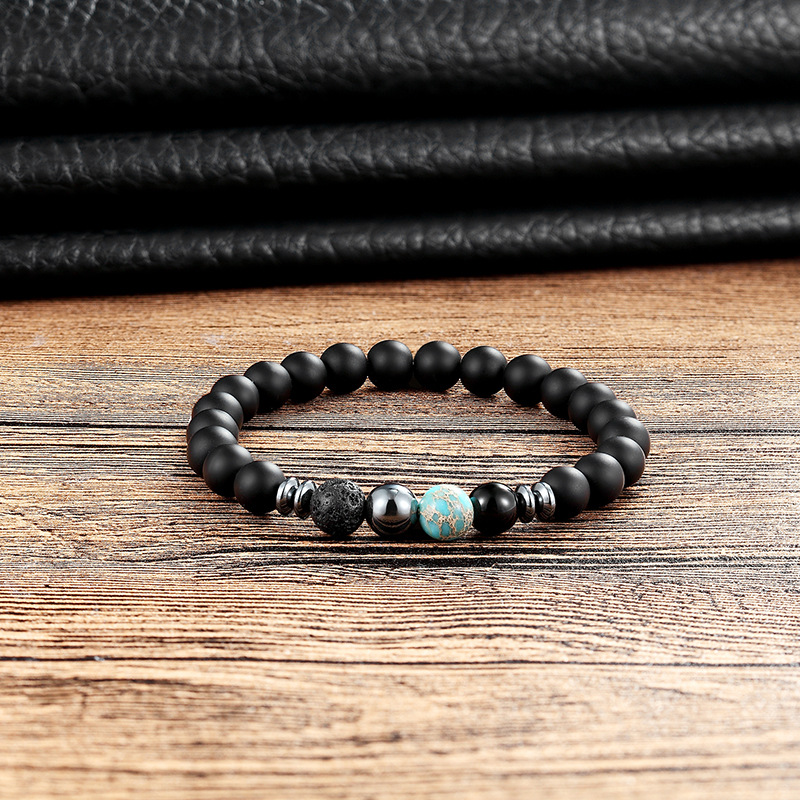 Daily Occasion Simple Style Round Beaded Men's Bracelets Men Beaded Bracelets