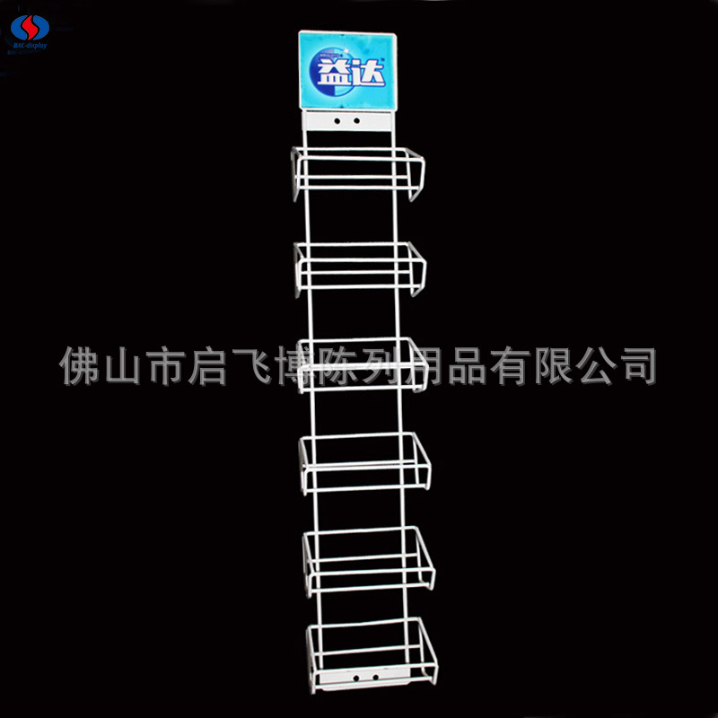 木糖醇铁展架 口香糖陈列架 糖果促销架 收银台铁线挂式展示架