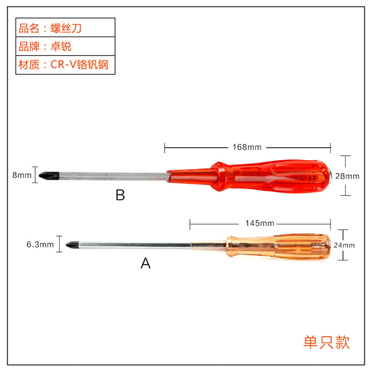 Guangdong transparente de PVC monocromo tocando destornillador de Cruz