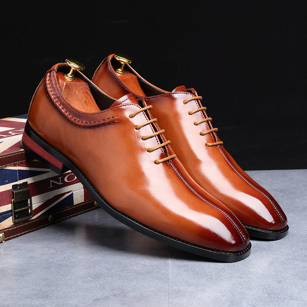European version men's shoes, small square toe men's leather shoes, foreign trade large-sized shoes, Wenzhou wholesale,