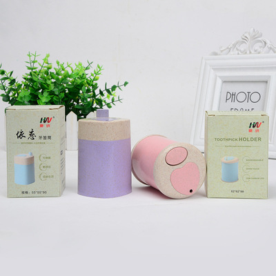 Manufactor Direct selling European style wheat stalk Toothpick Holder customized LOGO originality household a living room Hand pressure automatic Toothpick box