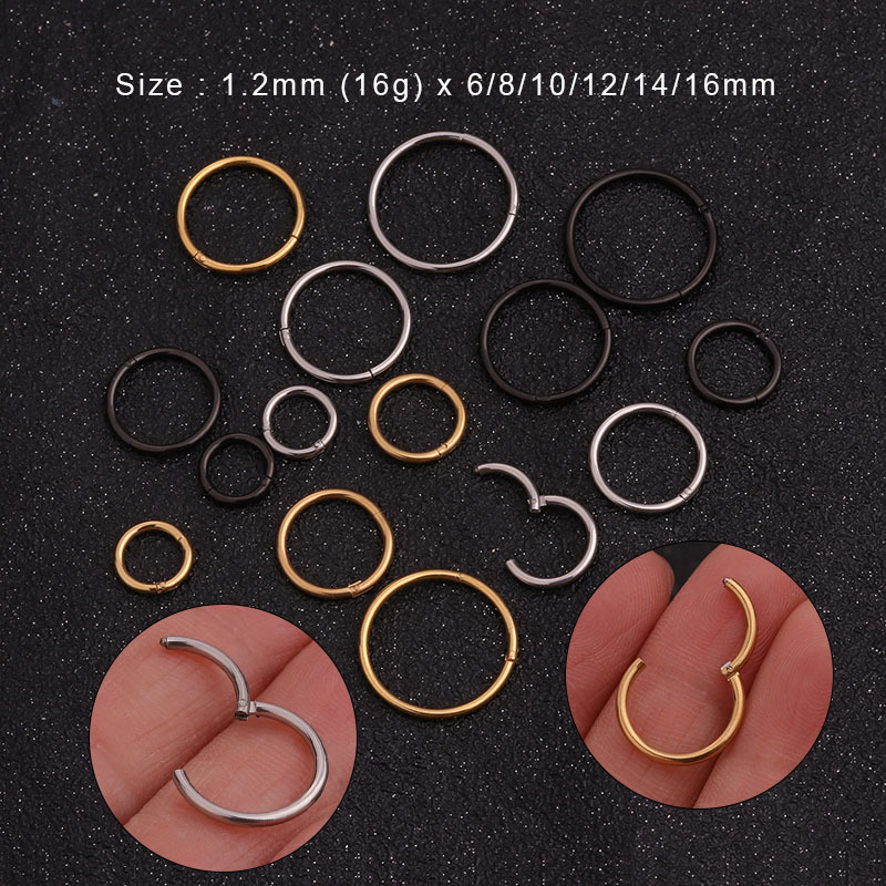 Nose Rings & Studs Simple Style Geometric 316 Stainless Steel  Plating display picture 2