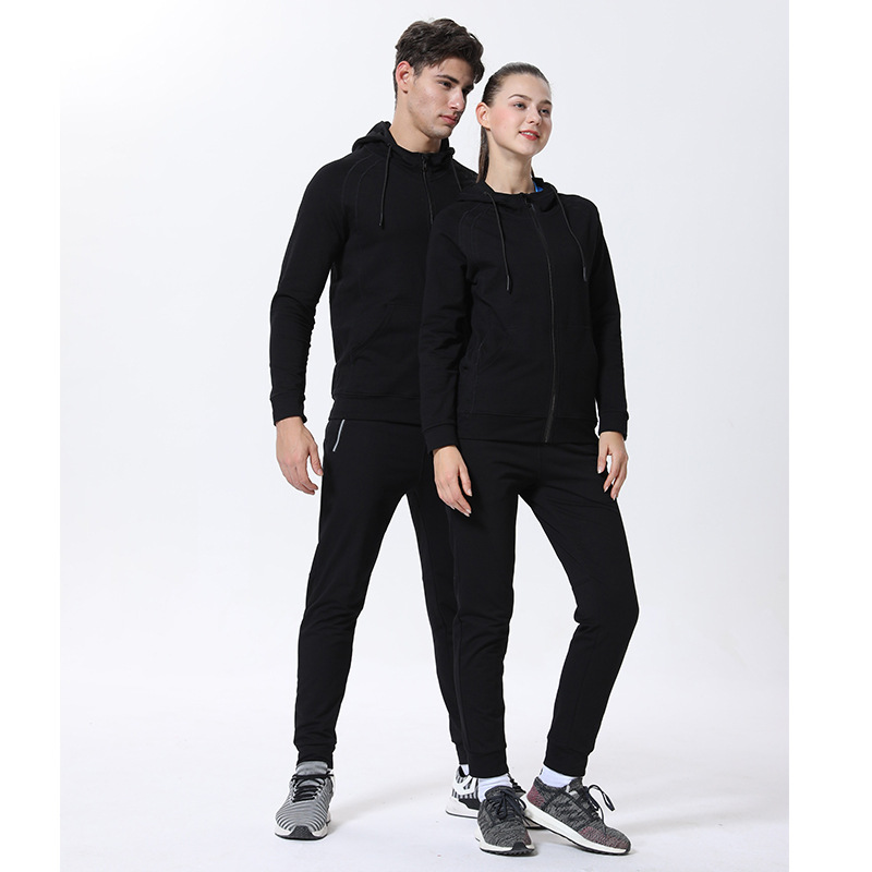 men and women Sports fitness coat Autumn and winter Cardigan Sports jacket Cardigan Sports sweater