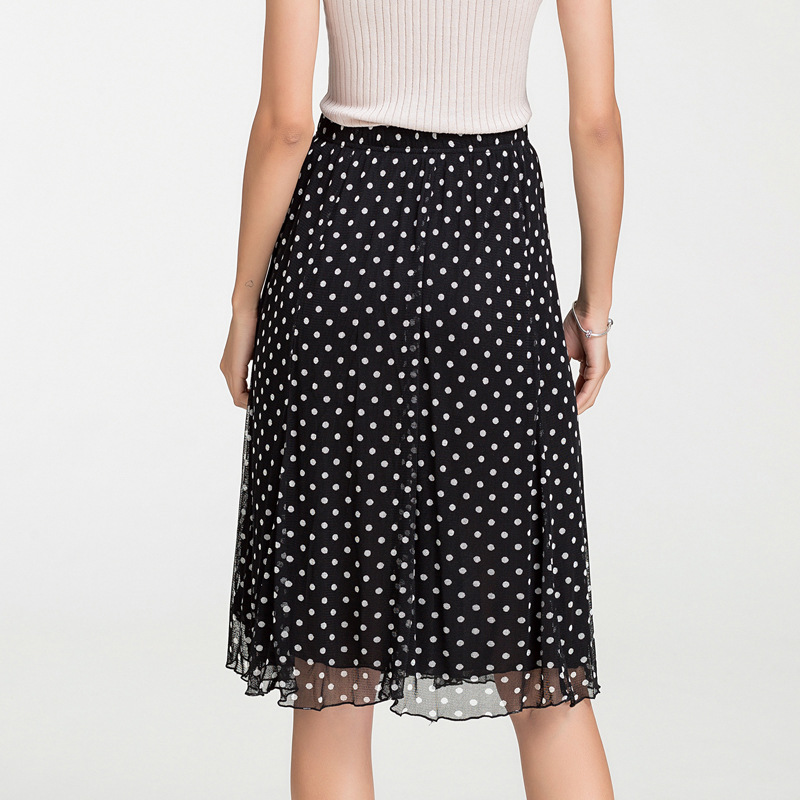 A Line Midi Skirt 100 Silk Double Layer Floral Print Lightweight Elegant for Spring Summer Events Wholesale