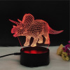 Dinosaur, seven-coloured touch LED night light, creative table lamp, suitable for import, 3D, remote control, creative gift