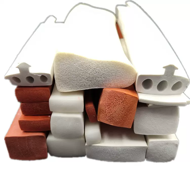 硅胶发泡密封条耐高温胶条发泡方形胶条除尘器高温密封条阻燃胶条