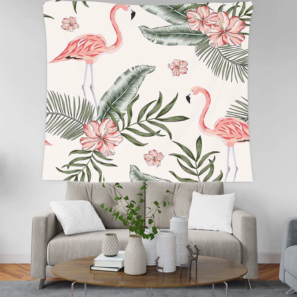 Широкая большая дверь трансграничная Мода 3D печать домашний гобелен настенный Декор стены Фламинго