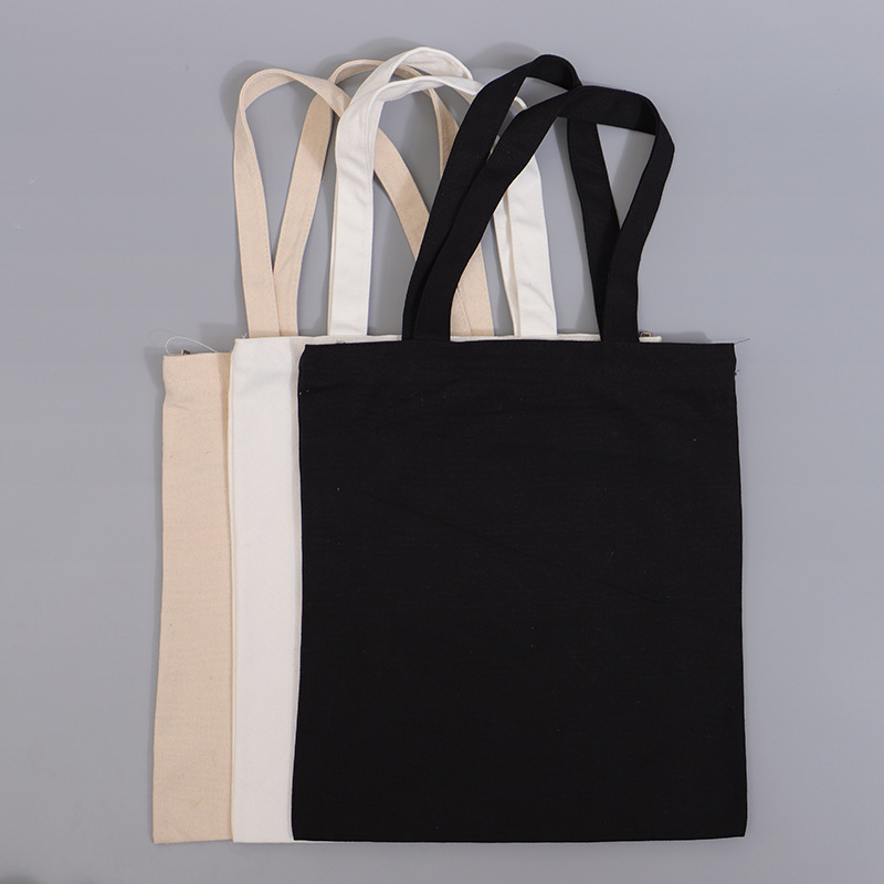 现货学生女单肩手提帆布包空白广告宣传帆布袋定坐服装折叠购物袋